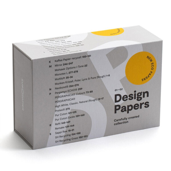 Printed Hinged-Lid Paper Sample Box for Design Swatches