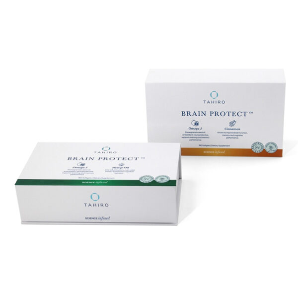 Printed Magnetic Supplement Box with Custom Bottle Insert