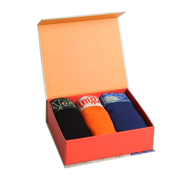 Printed Magnetic Underwear Gift Box for Three-Piece Sets Printed Magnetic Underwear Gift Box for Three-Piece Sets