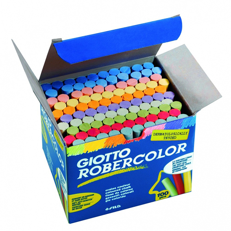 Caja plegable de cartón impreso para tizas de pizarra