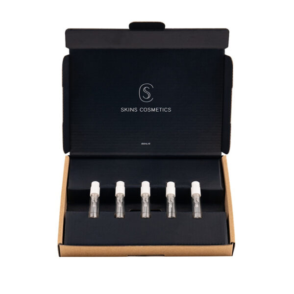 Printed Perfume Sample Mailer Box with Die-Cut Paper Insert Printed Perfume Sample Mailer Box with Die-Cut Paper Insert