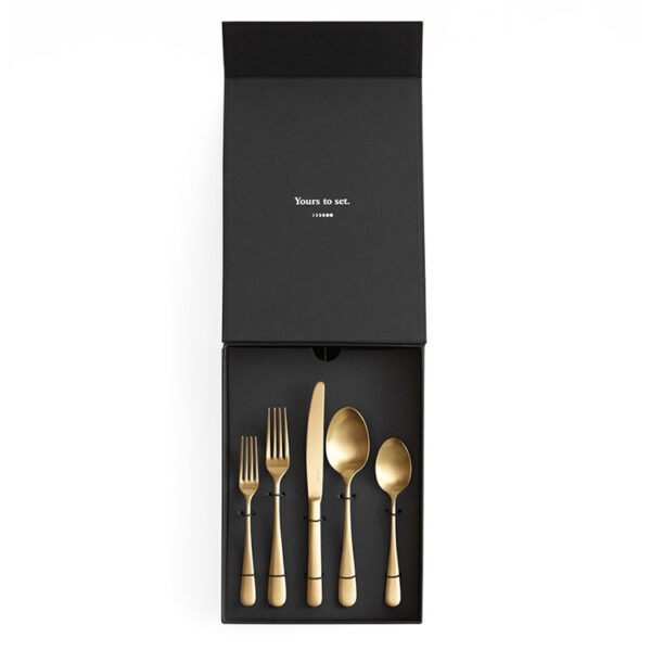 Printed Rigid Cutlery Presentation Box with Custom Insert