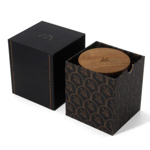 Printed Rigid Drawer Tea Gift Box for Wooden-Lid Canister