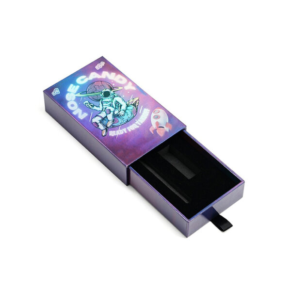 Printed Rigid Supplement Drawer Box with Black Foam Insert