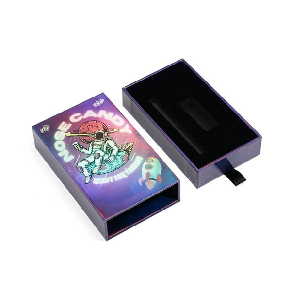Printed Rigid Supplement Drawer Box with Black Foam Insert