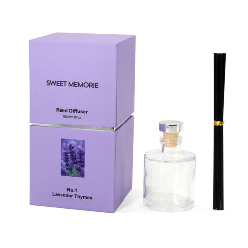 Purple Reed Diffuser Rigid Box with Silver Metallic Tray