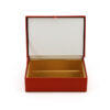 Red Rigid Hinged Presentation Box with Pop-Up Paper Display