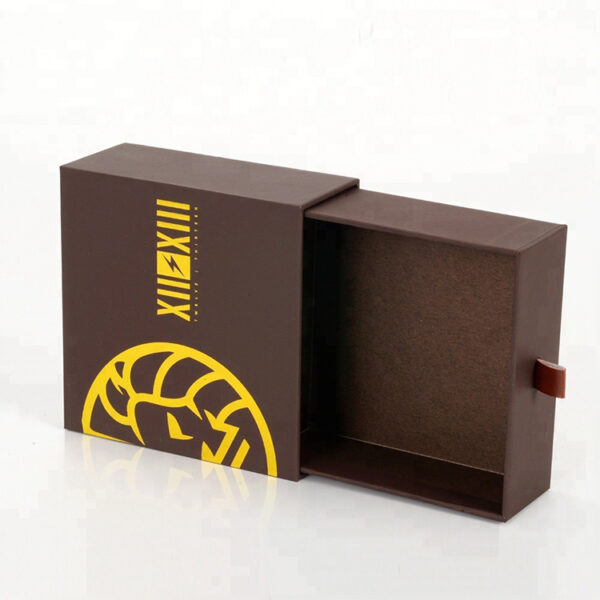Rigid Apparel Drawer Gift Box with Leather-Style Pull Tab