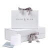 Rigid Baby Apparel Presentation Box with Ribbon Closure Rigid Baby Apparel Presentation Box with Ribbon Closure