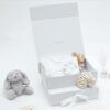 Rigid Baby Apparel Presentation Box with Ribbon Closure Rigid Baby Apparel Presentation Box with Ribbon Closure