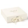 Rigid Baby Apparel Presentation Box with Ribbon Closure Rigid Baby Apparel Presentation Box with Ribbon Closure