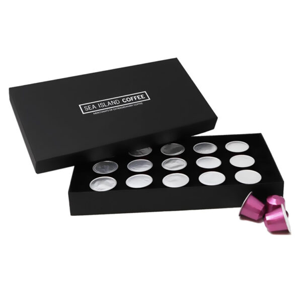 Rigid Coffee Capsule Presentation Box with Fitted Insert