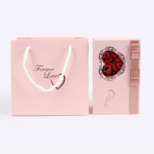 Caja rígida de regalo para joyas «Rose» de doble puerta con separador de exposición