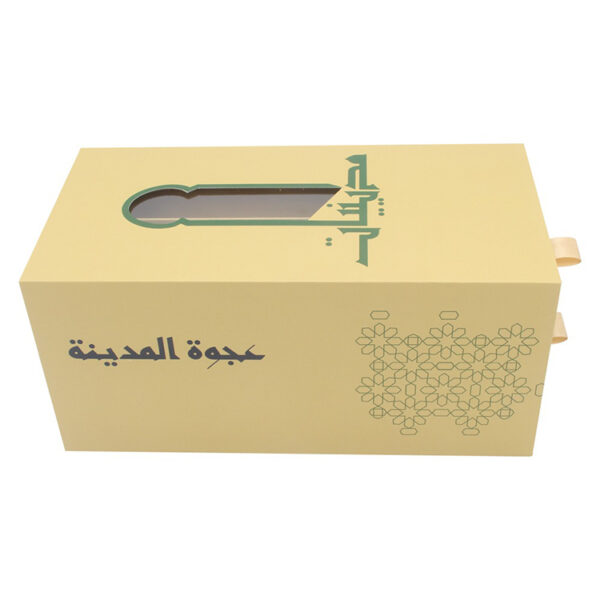 Rigid Double Drawer Date Gift Box with Window and Dividers