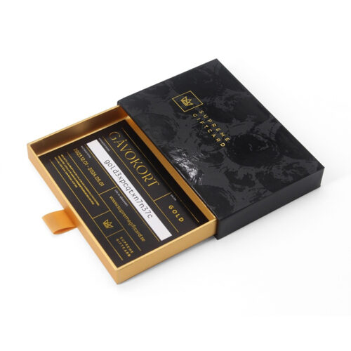 Rigid Drawer Gift Card Presentation Box with Ribbon Pull Rigid Drawer Gift Card Presentation Box with Ribbon Pull