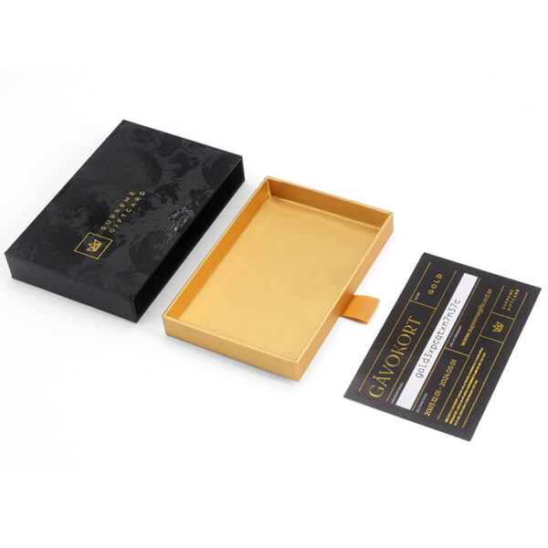 Rigid Drawer Gift Card Presentation Box with Ribbon Pull
