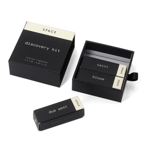 Rigid Drawer Home Fragrance Discovery Set Box with Ribbon