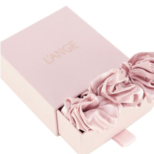 Rigid Drawer Scrunchie Packaging Box with Ribbon Pull Tab Rigid Drawer Scrunchie Packaging Box with Ribbon Pull Tab