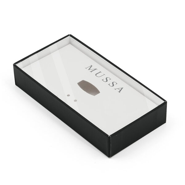 Rigid Fashion Accessory Box with Clear Plastic Display Lid