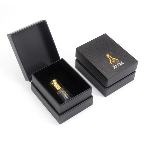 Rigid Hinged Perfume Oil Gift Box with Black Foam Insert