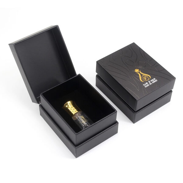 Rigid Hinged Perfume Oil Gift Box with Black Foam Insert