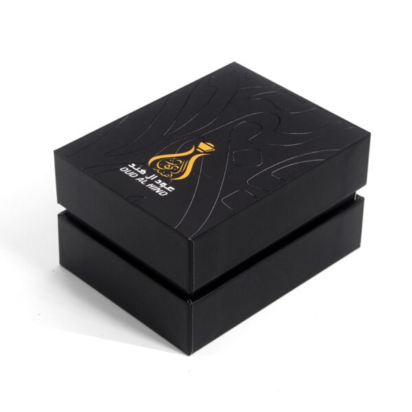 Rigid Hinged Perfume Oil Gift Box with Black Foam Insert