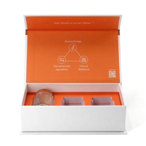 Rigid Hinged Supplement Gift Box with Custom Printed Insert Rigid Hinged Supplement Gift Box with Custom Printed Insert