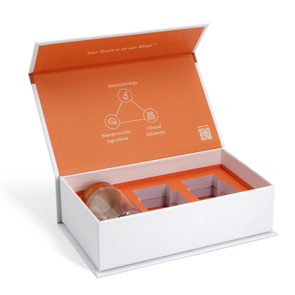 Rigid Hinged Supplement Gift Box with Custom Printed Insert Rigid Hinged Supplement Gift Box with Custom Printed Insert