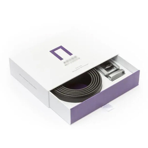 Rigid Lid-and-Base Belt Gift Box with Compartment Insert