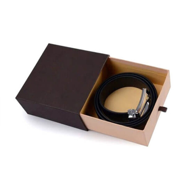 Rigid Lid-and-Base Belt Gift Box with Compartment Insert