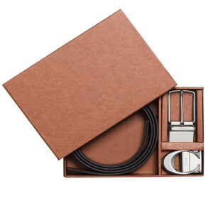 Caja de regalo rígida con tapa y base, con compartimento interior