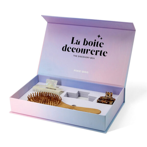 Rigid Magnetic Hair Accessory Gift Box with Custom Insert Rigid Magnetic Hair Accessory Gift Box with Custom Insert