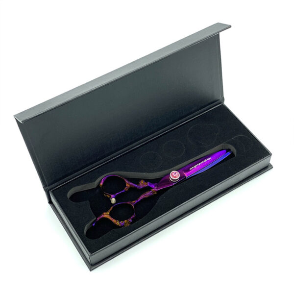 Rigid Magnetic Hair Scissor Box with Custom Foam Insert