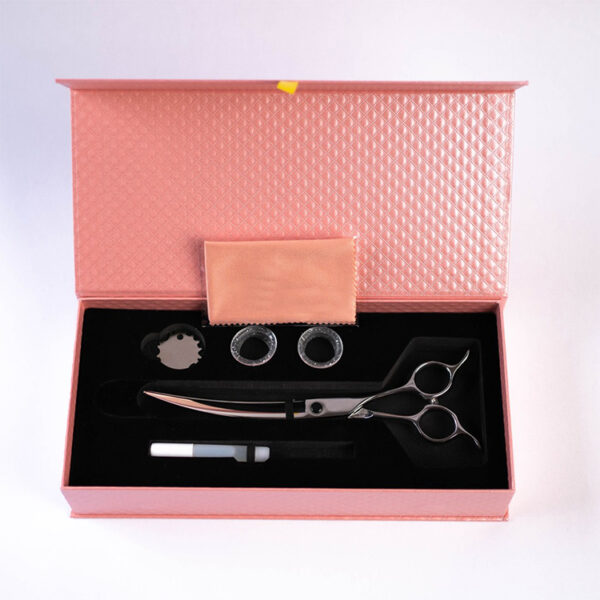 Rigid Magnetic Hair Scissor Box with Custom Foam Insert