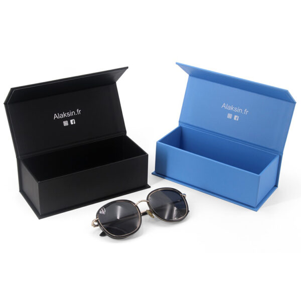 Rigid Magnetic Sunglasses Packaging Box with Printed Logo Rigid Magnetic Sunglasses Packaging Box with Printed Logo