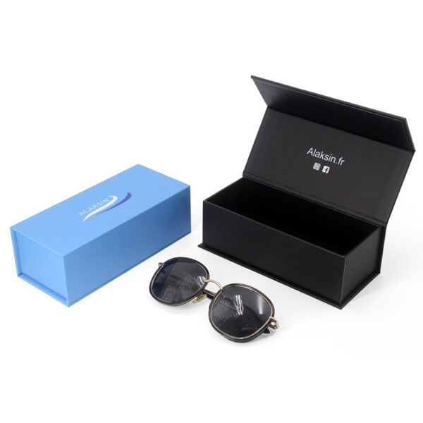 Rigid Magnetic Sunglasses Packaging Box with Printed Logo Rigid Magnetic Sunglasses Packaging Box with Printed Logo