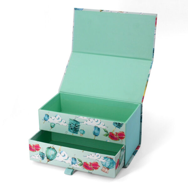 Rigid Mooncake Gift Box with Hinged Lid and Pull Drawer Rigid Mooncake Gift Box with Hinged Lid and Pull Drawer