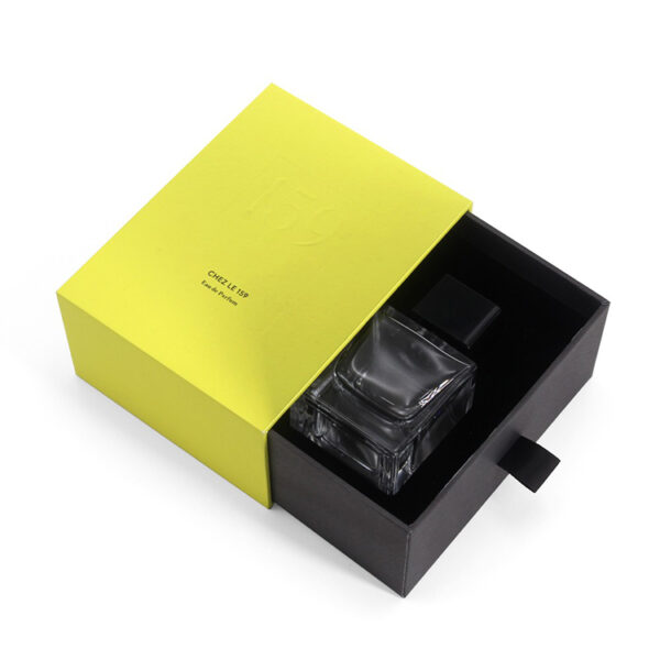 Rigid Perfume Drawer Box with Black Foam Insert and Sleeve
