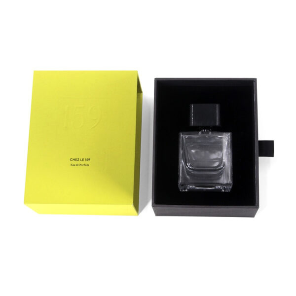 Rigid Perfume Drawer Box with Black Foam Insert and Sleeve