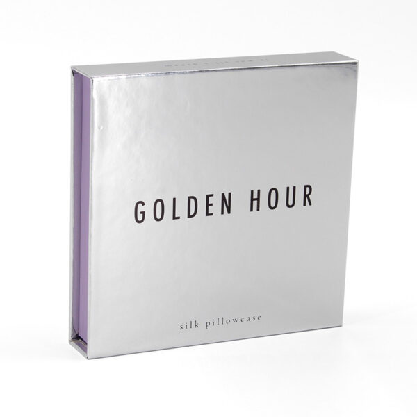 Silver Metallic Magnetic Silk Pillowcase Presentation Box