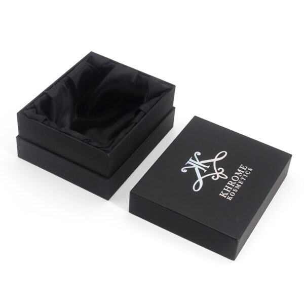 Two-Piece Cosmetic Rigid Gift Box with Satin Fabric Insert