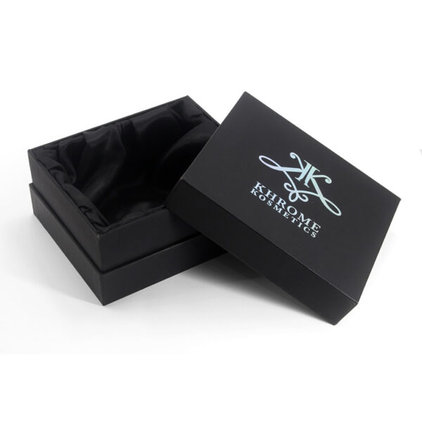 Two-Piece Cosmetic Rigid Gift Box with Satin Fabric Insert