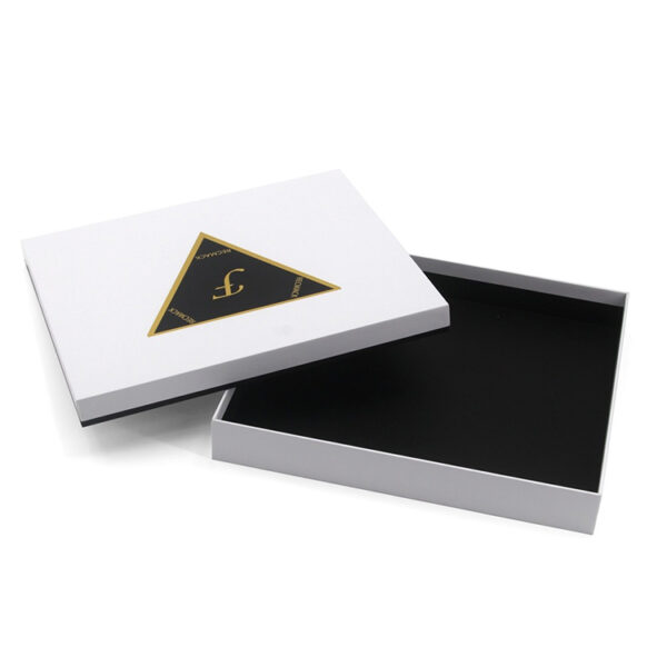Two-Piece Rigid Apparel Presentation Box with Foil Logo