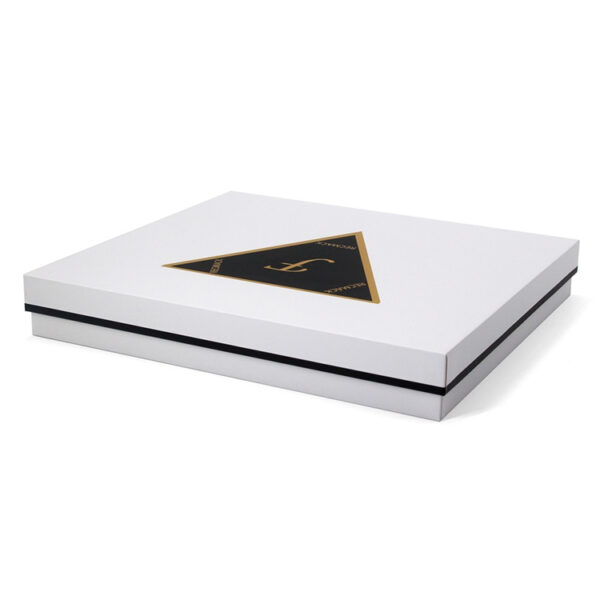 Two-Piece Rigid Apparel Presentation Box with Foil Logo