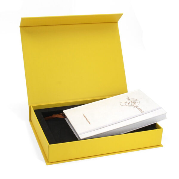 Yellow Magnetic Planner Presentation Box with Foam Insert Yellow Magnetic Planner Presentation Box with Foam Insert