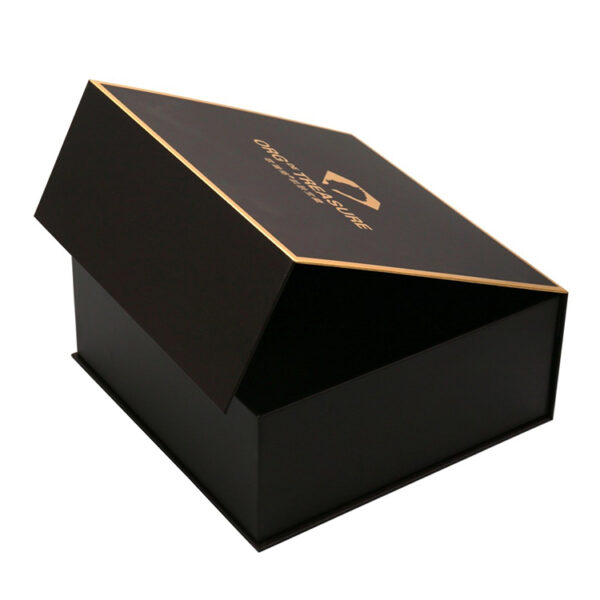 Black Foil Stamped Magnetic Rigid Presentation Gift Box Black Foil Stamped Magnetic Rigid Presentation Gift Box