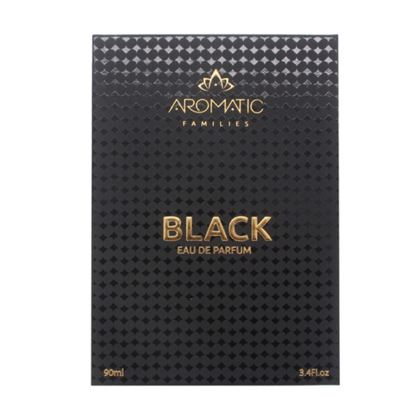 Black Hinged Perfume Box with Velvet Insert and Gold Foil Black Hinged Perfume Box with Velvet Insert and Gold Foil