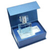 Blue Textured Magnetic Perfume Box with Molded Foam Insert Blue Textured Magnetic Perfume Box with Molded Foam Insert
