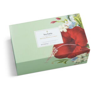 Botanical Rigid Hinged-Lid Tea Gift Box with Fitted Insert