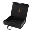 Collapsible Jewelry Gift Box with Gold Foil & Ribbon Handle